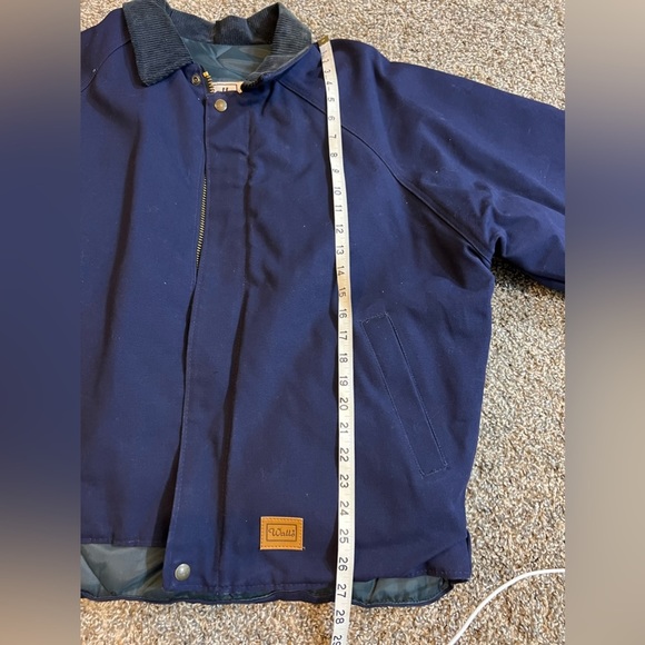 Walls Coat Navy Work utility Vintage Blue Insulated Waist Length Coat Si… - Picture 9 of 12
